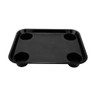 G.E.T - Serving Trays 17" x 14" Black Fast Food Tray W/ Cup Holders (12 Per Case) - FT-20-BK