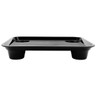 G.E.T - Serving Trays 17" x 14" Black Fast Food Tray W/ Cup Holders (12 Per Case) - FT-20-BK