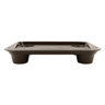 G.E.T - Serving Trays 17" x 14" Brown Fast Food Tray W/ Cup Holders (12 Per Case) - FT-20-BR