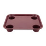 G.E.T - Serving Trays 17" x 14" Burgundy Fast Food Tray W/ Cup Holders (12 Per Case) - FT-20-BU