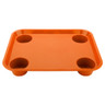 G.E.T - Serving Trays 17" x 14" Orange Fast Food Tray W/ Cup Holders (12 Per Case) - FT-20-OR