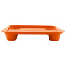 G.E.T - Serving Trays 17" x 14" Orange Fast Food Tray W/ Cup Holders (12 Per Case) - FT-20-OR