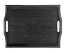 G.E.T - Serving Trays 19" x 14.25" Black Plastic Ottoman / Room Service Tray (6 Per Case) - RST-1815-1-BK