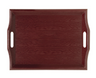 G.E.T - Serving Trays 19" x 14.25" Mahogany Plastic Ottoman / Room Service Tray (6 Per Case) - RST-1815-1-M