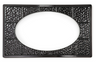 G.E.T - 21.5" x 13" Black Full-Size Tile W/ Cut-Out for Oval Casserole Dish - ML-192-BK