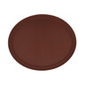 G.E.T - Serving Trays 25" x 20" Brown Oval Non-Skid Serving Tray (6 Per Case) - NS-2500-BR