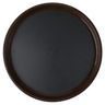 G.E.T - Serving Trays 16" Brown Round Non-Skid Tray (12 Per Case) - RCT-16-NS