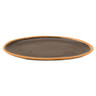 G.E.T - Pottery Market Glazed 11.75" x 9.25" Brown Oval Dinner Plate (12 Per Case) - P-129-BR
