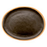 G.E.T - Pottery Market Glazed 11.75" x 9.25" Brown Oval Dinner Plate (12 Per Case) - P-129-BR