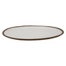 G.E.T - Pottery Market Glazed 11.75" x 9.25" Cream Oval Dinner Plate (12 Per Case) - P-129-CRM
