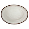 G.E.T - Pottery Market Glazed 18" x 13" Cream Oval Platter (3 Per Case) - P-183-CRM