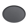 G.E.T - Roca Matte 16" x 12" Gray / Black Matte Oval Platter (6 Per Case) - RO-1612-GRM/BKM
