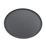 G.E.T - Roca Matte 20" x 16" Gray / Black Matte Oval Platter (3 Per Case) - RO-2016-GRM/BKM