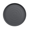 G.E.T - Roca Matte 11" Gray / Black Matte Dinner Plate (12 Per Case) - RP-11-GRM/BKM