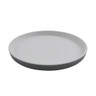 G.E.T - Roca Matte 9" White / Gray Matte Dinner Plate (12 Per Case) - RP-9-WM/GRM