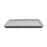 G.E.T - Roca Matte 13" x 6" White / Gray Matte Rectangle Platter (12 Per Case) - RS-136-WM/GRM