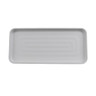 G.E.T - Roca Matte 13" x 6" White / Gray Matte Rectangle Platter (12 Per Case) - RS-136-WM/GRM