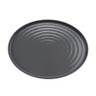G.E.T - Roca Glazed 16" x 12" Gray / Black Oval Platter (6 Per Case) - RO-1612-GRS/BKM