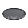 G.E.T - Roca Glazed 16" x 12" Gray / Black Oval Platter (6 Per Case) - RO-1612-GRS/BKM
