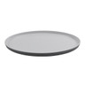 G.E.T - Roca Glazed 16" x 12" White / Gray Oval Platter (6 Per Case) - RO-1612-WS/GRM