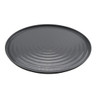 G.E.T - Roca Glazed 20" x 16" Gray / Black Oval Platter (3 Per Case) - RO-2016-GRS/BKM