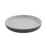 G.E.T - Roca Glazed 7" White / Gray Round Dinner Plate (24 Per Case) - RP-7-WS/GRM