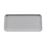 G.E.T - Roca Glazed 13" x 6" White / Gray Rectangle Platter (12 Per Case) - RS-136-WS/GRM