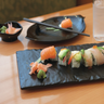 G.E.T - Granville 12.75" x 5" Black Faux Slate Melamine Display Board (6 Per Case) - SB-1350-BK