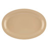 G.E.T - SuperMel 11.75" x 8.25" Tan Oval Platter (2 Dozen Retail Packaging) - SP-OP-612-T
