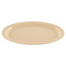 G.E.T - SuperMel 11.75" x 8.25" Tan Oval Platter (2 Dozen Retail Packaging) - SP-OP-612-T