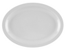 G.E.T - SuperMel 13.25" x 9.75" White Oval Platter (1 Dozen Retail Packaging) - SP-OP-614-W
