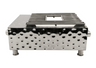 G.E.T - 14.75" x 11.25" x 4.5" Pounded Stainless Steel Single Burner Cover - SSCVR-01