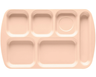 G.E.T - School Trays 15.5" x 9.8" Tan Right Handed 6-Compartment Tray (12 Per Case) - TR-151-T