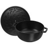 Staub - 4.8 L Black Round Cast Iron French Oven W/ Snake Lid - 1032796