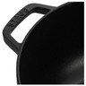 Staub - 4.8 L Black Round Cast Iron French Oven W/ Snake Lid - 1032796