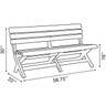 Grosfillex - French Taupe Westport Bench - US449181