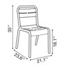 Grosfillex - Cannes Charcoal Sidechair (18 Pack) - UT110002