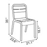 Grosfillex - Cannes Terra Cotta Sidechair (18 Pack) - UT110814