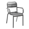 Grosfillex - Cannes Charcoal Armchair (16 Pack) - UT115002