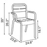 Grosfillex - Cannes Terra Cotta Armchair (16 Pack) - UT115814