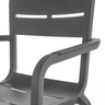 Grosfillex - Cannes Charcoal Armchair (4 Pack) - UT511002