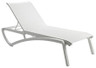 Grosfillex - Sunset White Replacement Sling for Chaise Lounge (8 Pack) - US107096