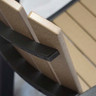 Grosfillex - Kailua Weathered Wood/Black Adirondack Chair - UT810886