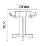 Grosfillex - Kailua 20" Dark Brown Low Table - UT814885