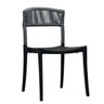 Grosfillex - Tahoe Heather Gray/Black Sidechair (4 Pack) - UT873017