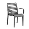 Grosfillex - Astoria Charcoal Armchair (16 Pack) - UT945002
