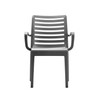 Grosfillex - Astoria Charcoal Armchair (16 Pack) - UT945002