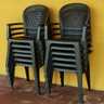 Grosfillex - Berkeley Black Highback Armchair (16 Pack) - US730017