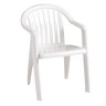 Grosfillex - Miami White Lowback Armchair (16 Pack) - US282304