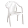 Grosfillex - Miami White Lowback Armchair (4 Pack) - US023004